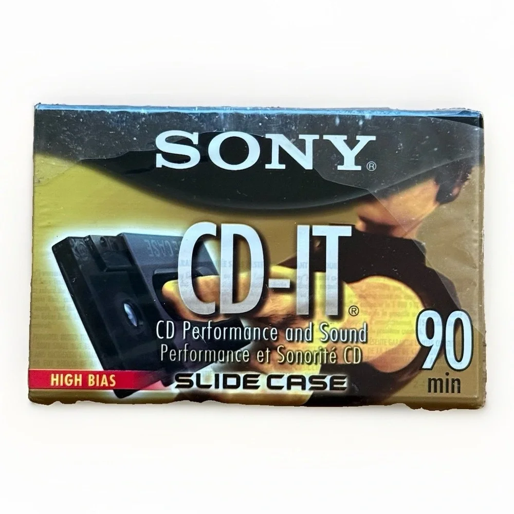 Sony CD-IT High Bias 90 min Slide Case Blank Cassette CD PERFORMANCE NEW Sealed
